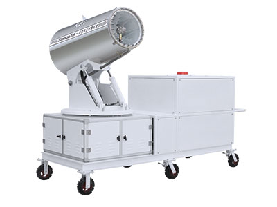 鄭通風機新款手推箱體式霧炮機，大容量水箱，噴霧時間持久